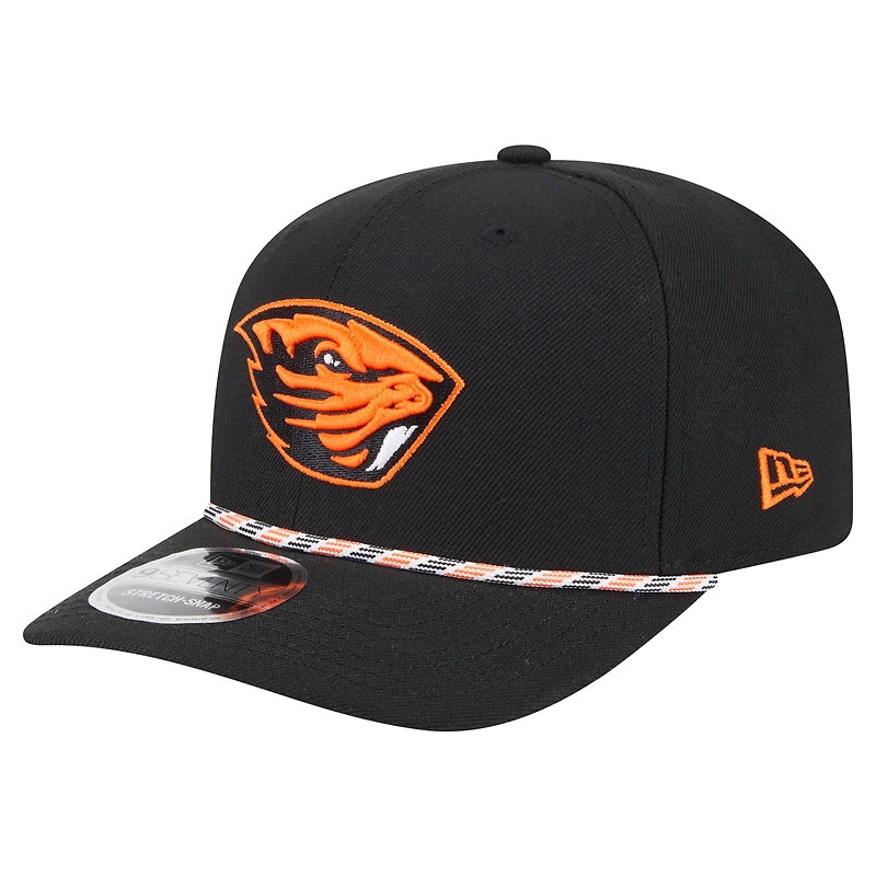 Men's New Era Black Oregon State Beavers Game Day Multi-Rope 9SEVENTY Stretch-Snap Hat