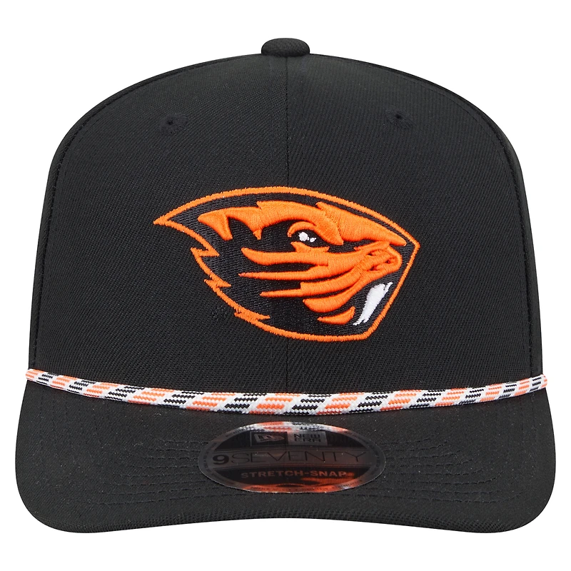 Men's New Era Black Oregon State Beavers Game Day Multi-Rope 9SEVENTY Stretch-Snap Hat