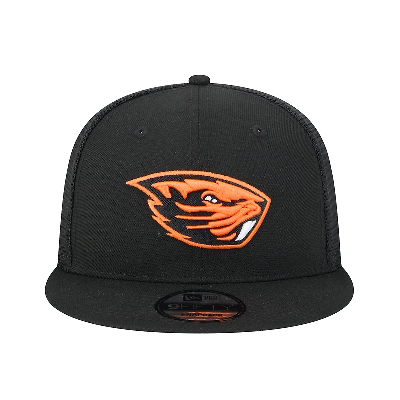 Casquette Snapback Trucker 9FIFTY Oregon State Beavers de New Era pour homme noire