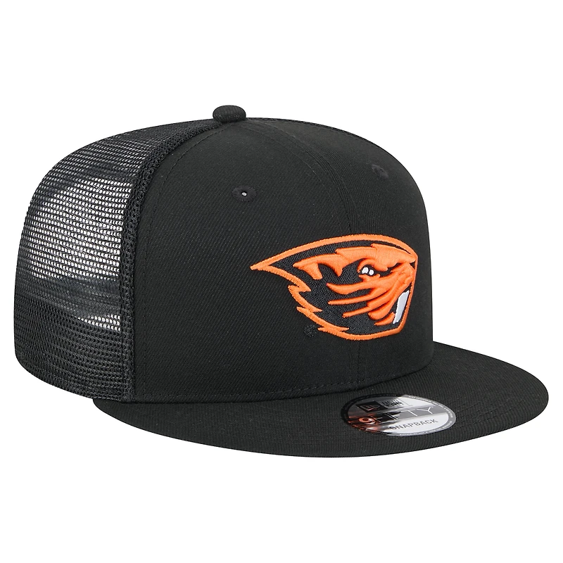 Casquette Snapback Trucker 9FIFTY Oregon State Beavers de New Era pour homme noire