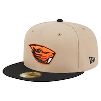 Men's New Era  Khaki Oregon State Beavers Two-Tone 59FIFTY Fitted Hat