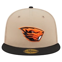 Men's New Era  Khaki Oregon State Beavers Two-Tone 59FIFTY Fitted Hat