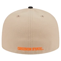 Men's New Era  Khaki Oregon State Beavers Two-Tone 59FIFTY Fitted Hat
