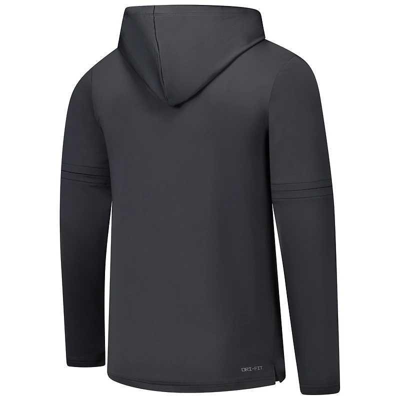 Sweat à capuche manches longues Nike Anthracite Oregon State Beavers 2024 Sideline Performance pour homme