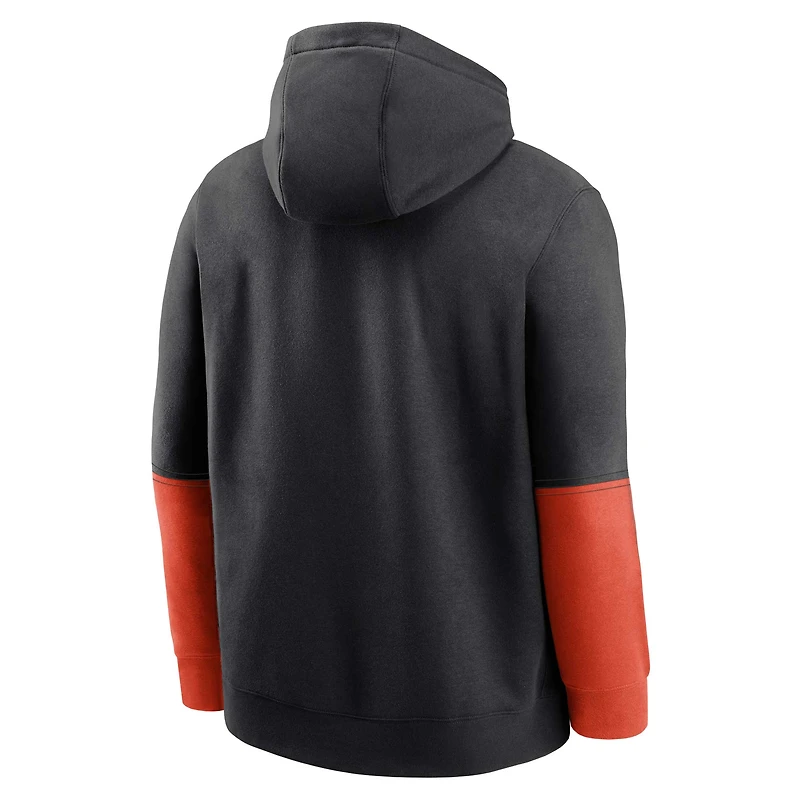 Men's Nike Black Oregon State Beavers 2024 Sideline Club Fleece Pullover Hoodie