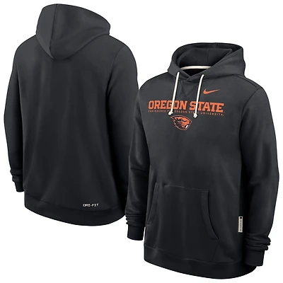 Sweat à capuche Nike noir Oregon State Beavers 2025 Sideline Standard Issue Dri-FIT pour homme