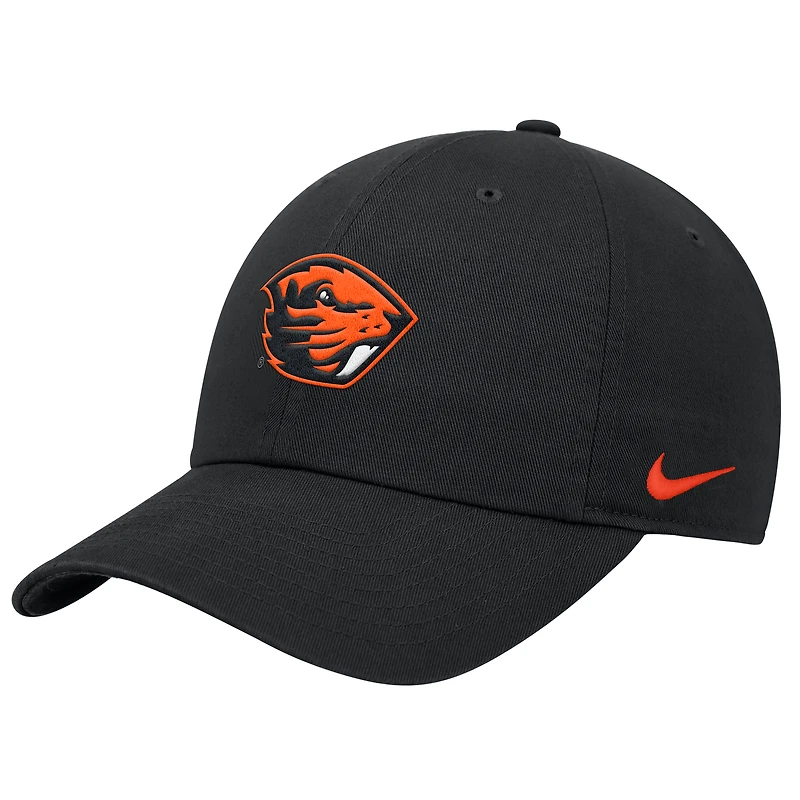 Men's Nike Black Oregon State Beavers 2026 Sideline Club Adjustable Hat
