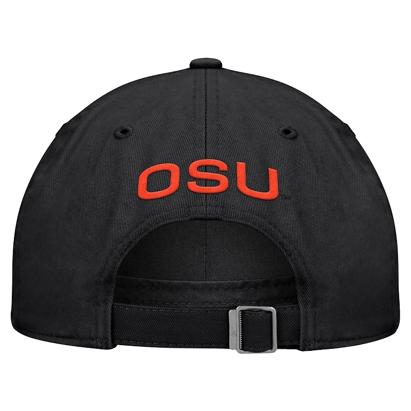Men's Nike Black Oregon State Beavers 2026 Sideline Club Adjustable Hat