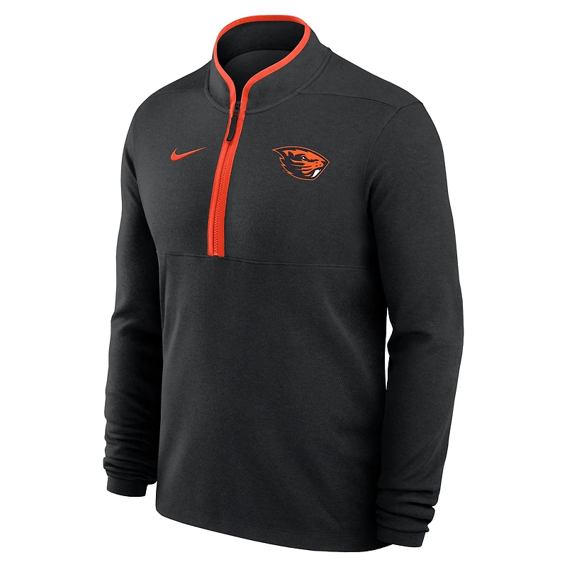 Men's Nike Black Oregon State Beavers Basketball Victory Dri-FIT Half-Zip Pullover
