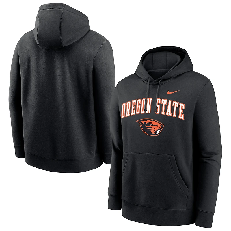 Sweat à capuche Nike noir pour homme Oregon State Beavers Club