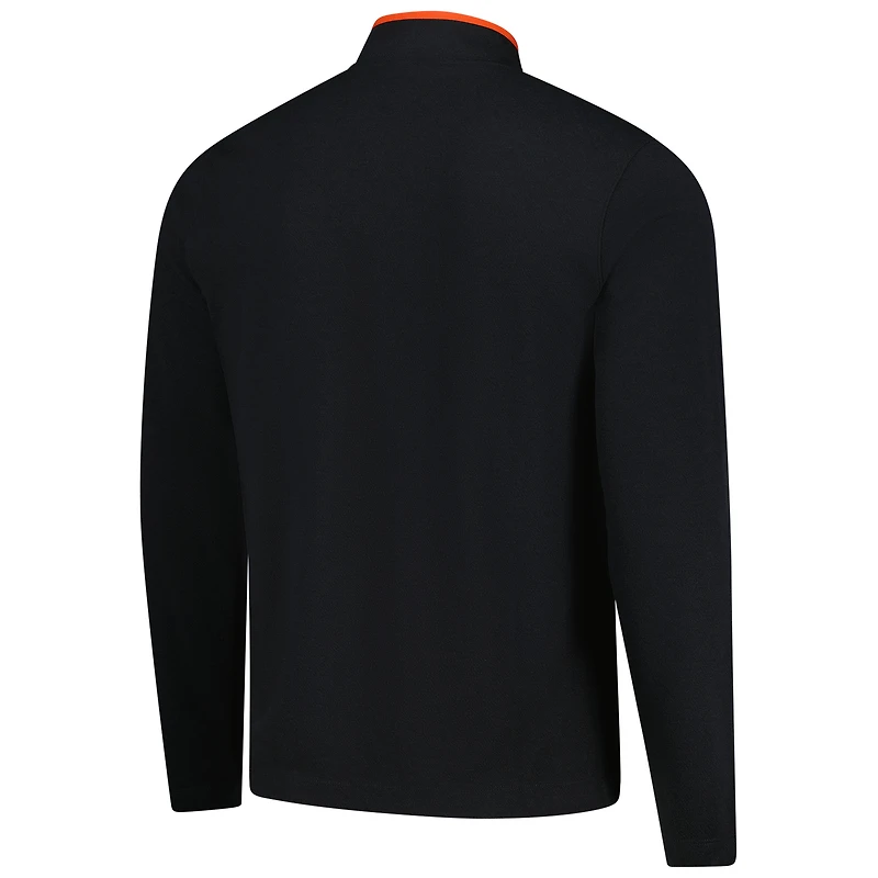 Haut Nike noir à fermeture éclair quart de tour pour homme Oregon State Beavers Coaches Courtside Basketball Victory Performance