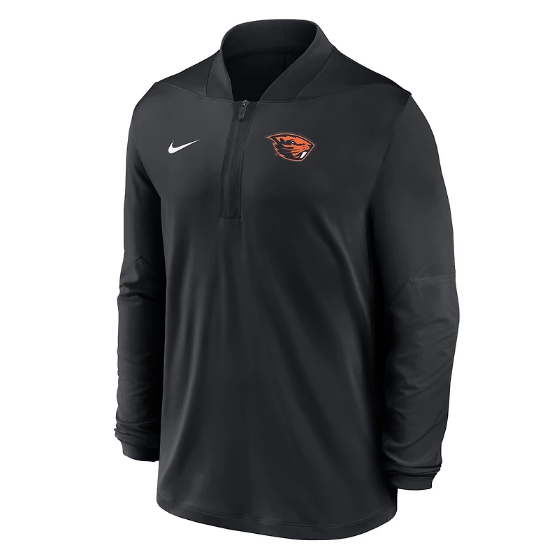Pull Nike noir Oregon State Beavers Dri-FIT à demi-zip pour homme