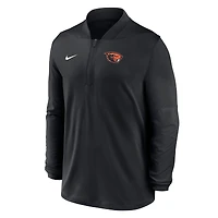 Pull Nike noir Oregon State Beavers Dri-FIT à demi-zip pour homme