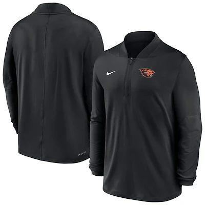 Men's Nike  Black Oregon State Beavers Dri-FIT Half-Zip Pullover