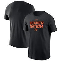 T-shirt Nike noir pour homme, motif local Performance des Oregon State Beavers
