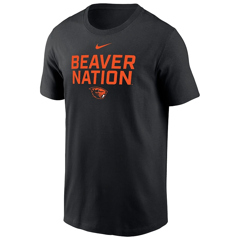 T-shirt Nike noir pour homme, motif local Performance des Oregon State Beavers