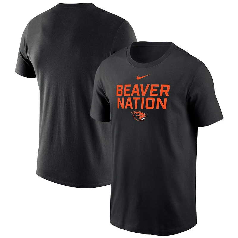 T-shirt Nike noir pour homme, motif local Performance des Oregon State Beavers