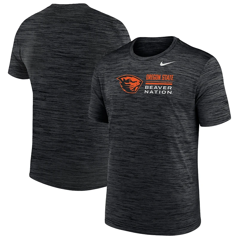 T-shirt Nike Velocity Dri-FIT noir pour homme, Oregon State Beavers