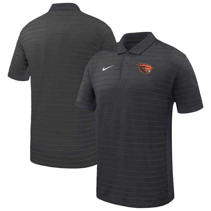 Men's Nike Black Oregon State Beavers Victory Stripe Dri-FIT Polo