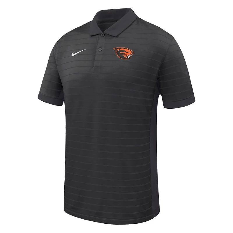 Men's Nike Black Oregon State Beavers Victory Stripe Dri-FIT Polo
