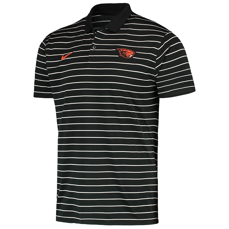 Polo pour entraîneurs Nike Oregon State Beavers Victory Stripe Performance 2022 Noir
