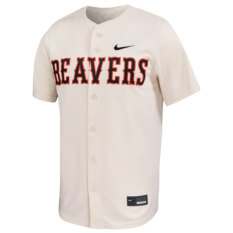 Men's Nike Natural Oregon State Beavers Limited Baseball Jersey