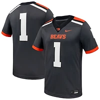 Men's Nike #1 Anthracite Oregon State Beavers Untouchable Replica Game Jersey