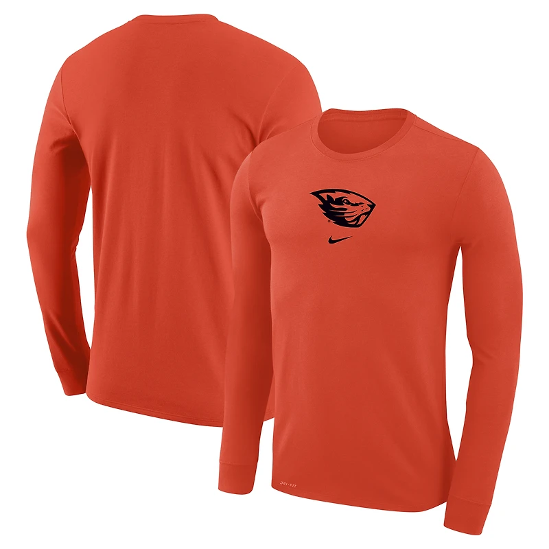 T-shirt à manches longues de basketball Nike Orange Oregon State Beavers pour homme