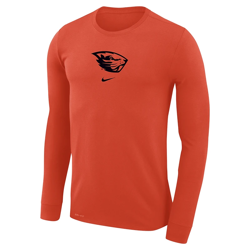 Men's Nike Orange Oregon State Beavers Basketball Shootaround Long Sleeve T-Shirt