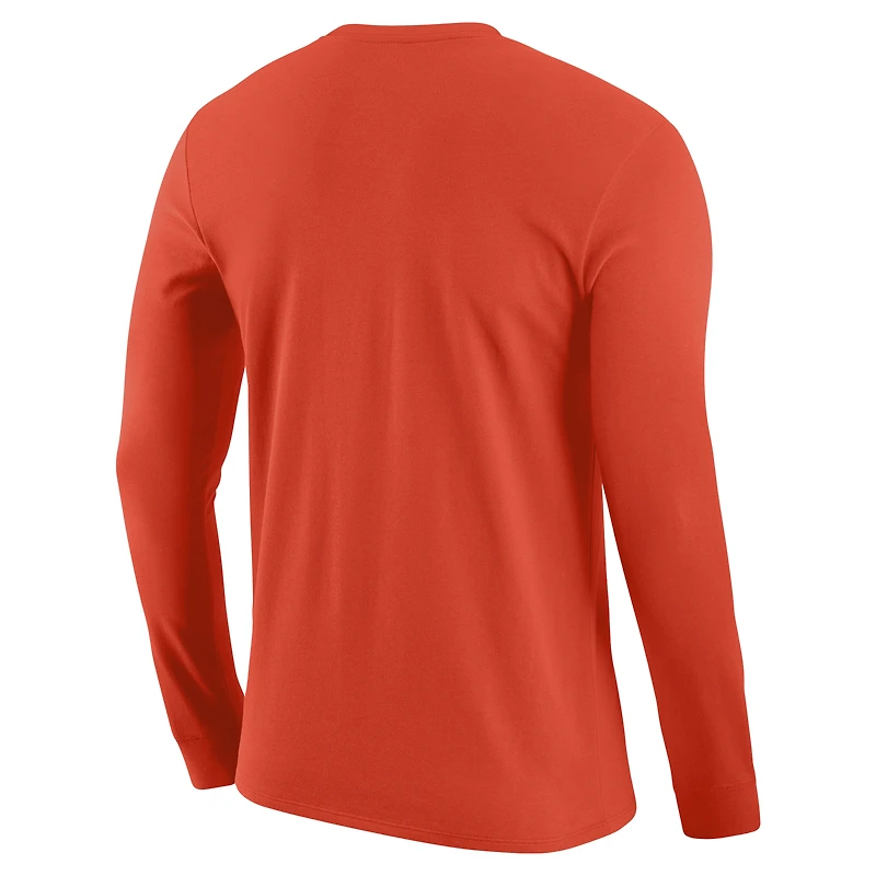 T-shirt à manches longues de basketball Nike Orange Oregon State Beavers pour homme