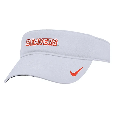 Men's Nike White Oregon State Beavers 2025 On-Field Ace Performance Adjustable Visor