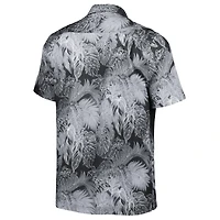 Men's Tommy Bahama Black Oregon State Beavers Coast Luminescent Frond Camp IslandZone Button-Up Shirt