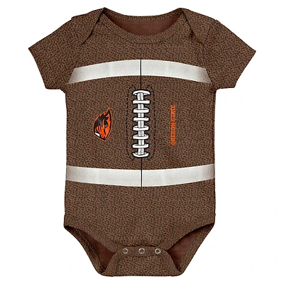 Body de football Catch Me marron pour nouveau-né et bébé des Oregon State Beavers