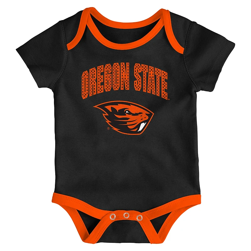 Newborn & Infant Outerstuff Oregon State Beavers Three-Pack All Day Play Bodysuit Set
