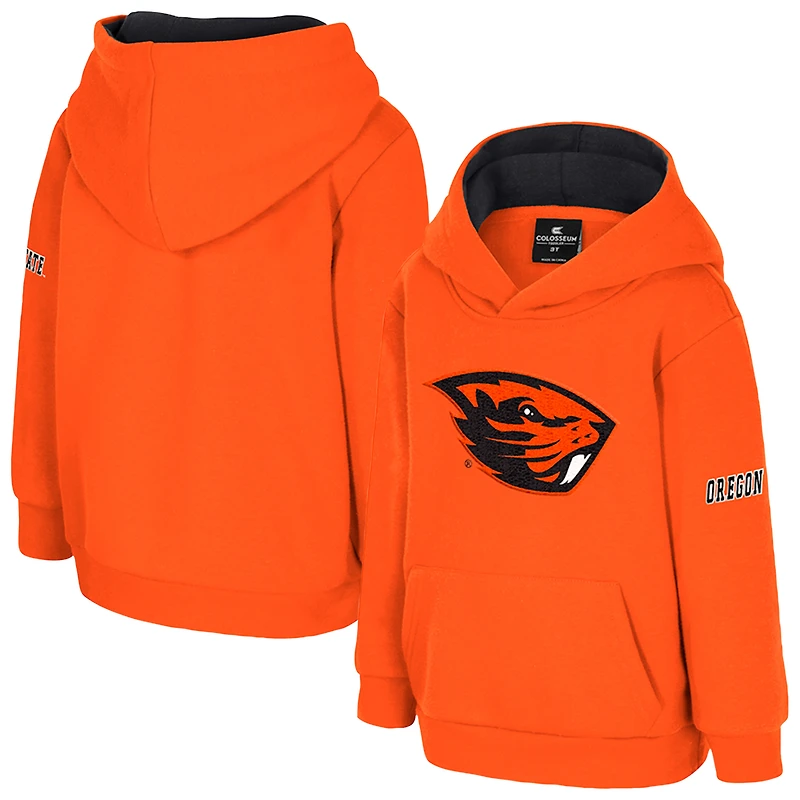 Sweat à capuche en polaire gros logo orange Colosseum pour tout-petits des Oregon State Beavers