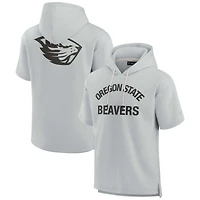 Sweat à capuche unisexe Fanatics gris Oregon State Beavers Elements en polaire super douce manches courtes