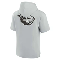 Sweat à capuche unisexe Fanatics gris Oregon State Beavers Elements en polaire super douce manches courtes