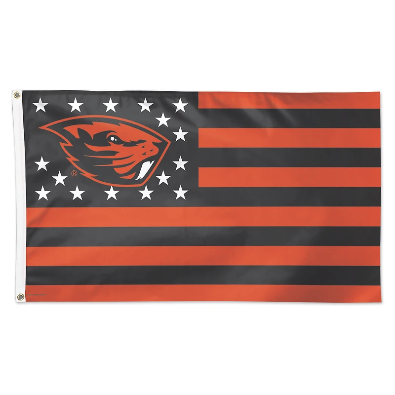 WinCraft Oregon State Beavers 3' x 5' Single-Sided Deluxe Patriotic Stars & Stripes Flag