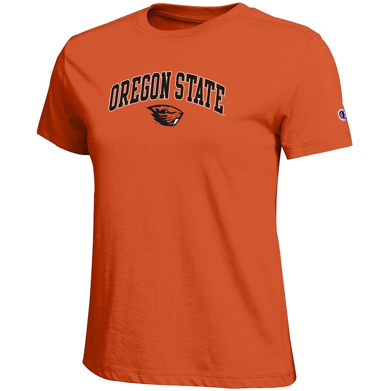 Women's Champion  Orange Oregon State Beavers Arched Over Logo T-Shirt