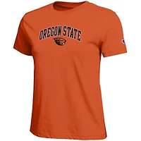 Women's Champion  Orange Oregon State Beavers Arched Over Logo T-Shirt