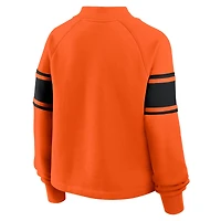 Women's Fanatics Orange Oregon State Beavers Oversized Hometown Premium Punt Coverage Raglan Pullover Sweatshirt