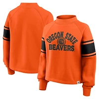 Sweat-shirt raglan oversize Fanatics orange Oregon State Beavers pour femme, modèle Hometown Premium Punt Coverage