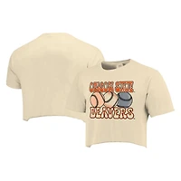 T-shirt court de baseball aux couleurs confortables des castors l'État l'Oregon pour femmes