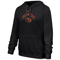 Women's Nike Black Oregon State Beavers Club Fleece Hoodie