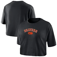 Women's Nike Black Oregon State Beavers Dri-FIT Cropped T-Shirt