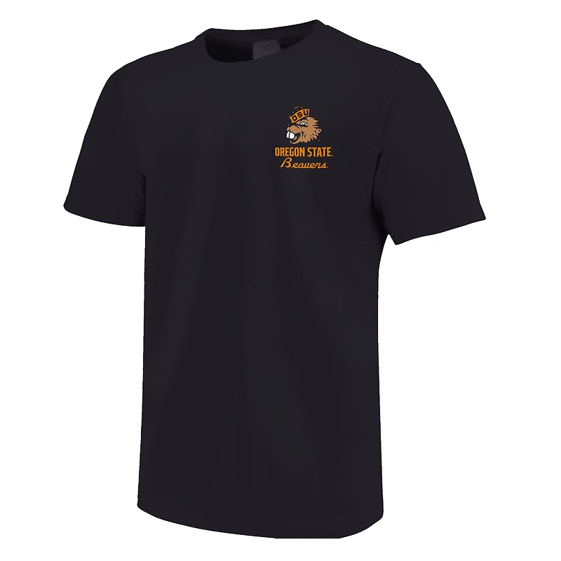 T-shirt noir pour jeunes avec motif mascotte des Beavers de l'État l'Oregon