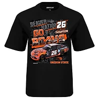 Youth Checkered Flag Sports Black Oregon State Beavers Dean Thompson Car T-Shirt