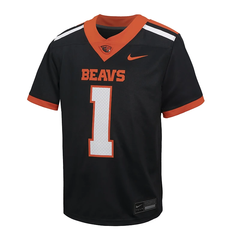 Youth Nike #1 Black Oregon State Beavers Untouchable Football Jersey