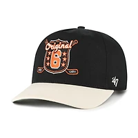 Casquette ajustable noire originale à 6 croix pour homme '47