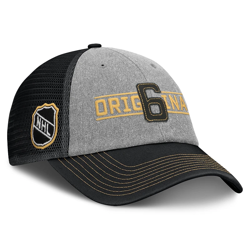 Casquette ajustable Fanatics Original 6 Rugged Trucker pour homme, grise